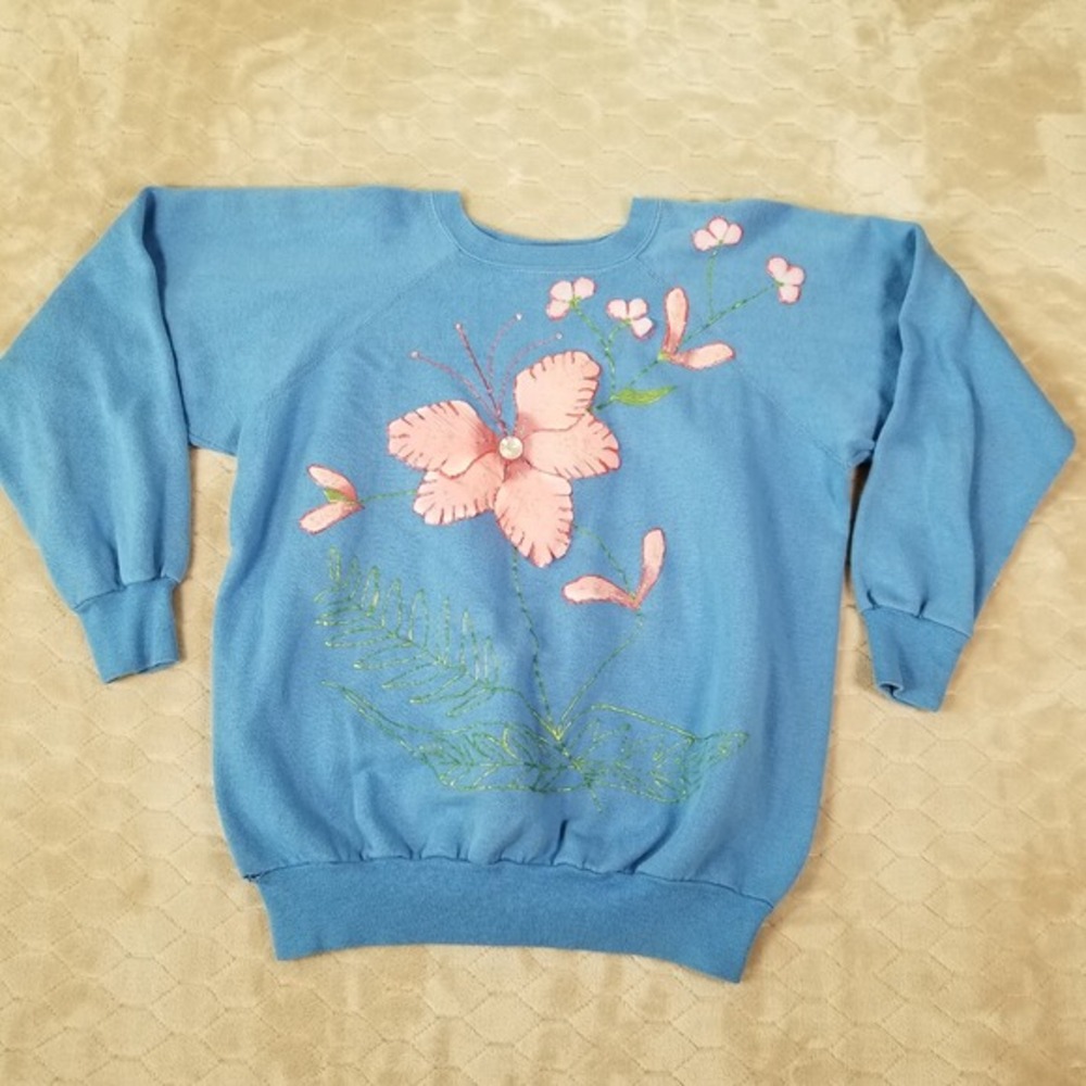 VTG Decorated Grandma Crewneck Sweatshirt - Sz XL - 80s 90s USA Made Look